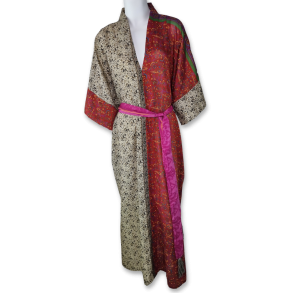 White / black / bordeaux / orange Catania kaftan OneSize