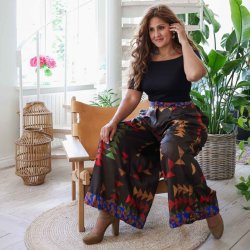  Brown / yellow / red Cleopatra palazzo Size S/M