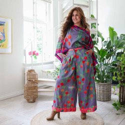 Grey-purple set YZ poncho / Cleopatra Size S/M