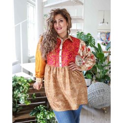 Orange / pink / yellow mixprint Cristina mini dress OneSize 