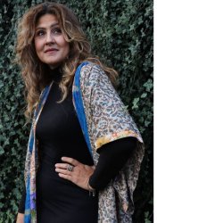 Beige / petrol / taupe Doyenne kimono single OneSize 