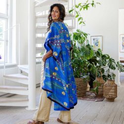 Blue /yellow / orange / green Doyenne Kimono One Size