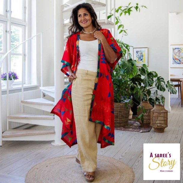 Red / blue / green Doyenne Kimono One Size 