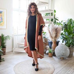 Red / yellow / grey Doyenne kimono single str OneSize