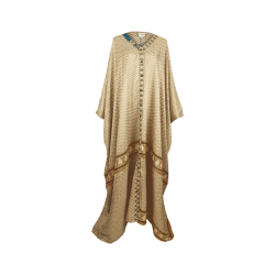 Light / dark beige / orange / red  Duenna long caftan dress OneSize