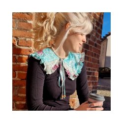 Aqua / plum Gloria detachable collar