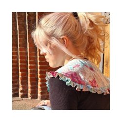 Aqua / plum Gloria detachable collar