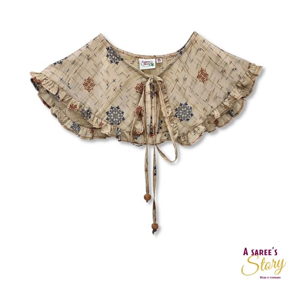 Beige / blue Gloria detachable collar