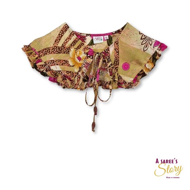 Beige / pink / blomme Gloria aftagelige krave 