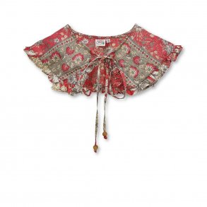 Cerise / beige / silver-grey Gloria detachable collar