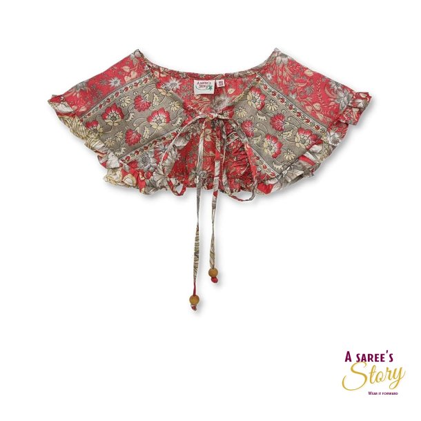 Cerise / beige / slvgr Gloria aftagelige krave 