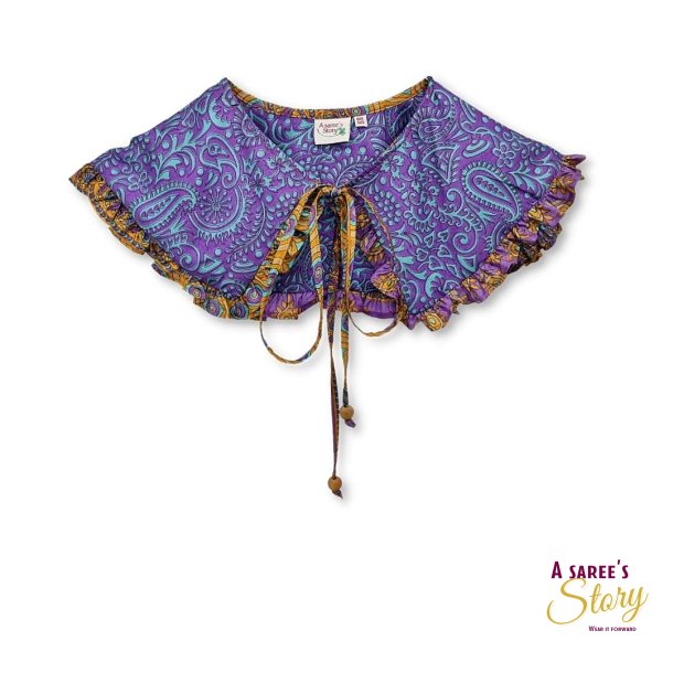 Violet / turquoise / yellow Gloria detachable collar