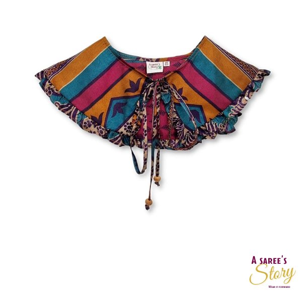 Magenta / teal / orange Gloria aftagelige krave 