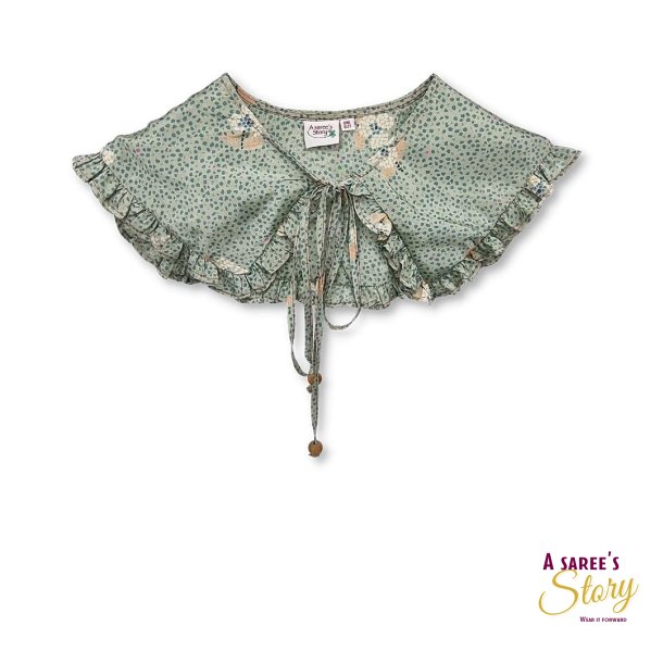 Mint / beige / gul Gloria aftagelige krave 