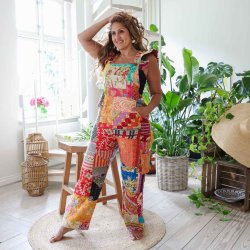 Multicolor Helga overalls Size S/M 
