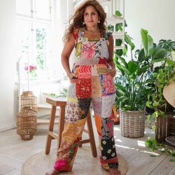 Multicolor Helga overalls Size S/M 