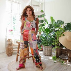 Multicolor Helga overalls Size S/M 