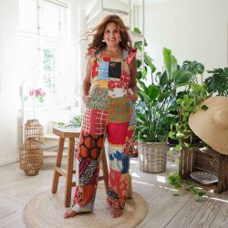 Multicolor Helga overalls Size S/M 