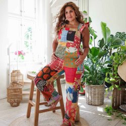 Multicolor Helga overalls Size S/M 