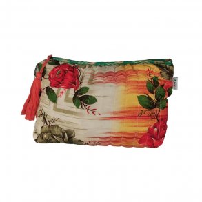 Liz cosmetic clutch bag orange/beige/red/green