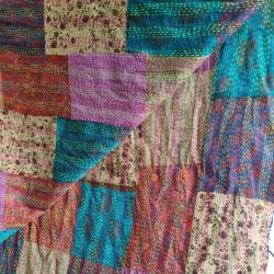 Multicolor Monica kantha scarf size 1x2 mtr