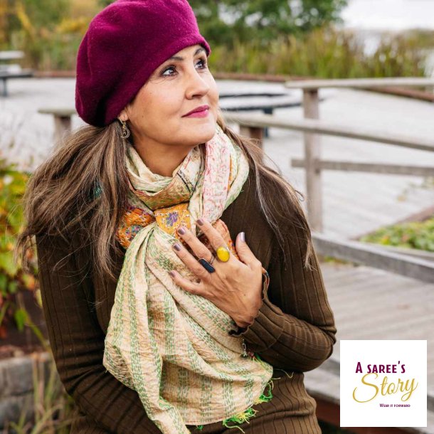 Multicolor Monica kantha scarf size 1x2 mtr