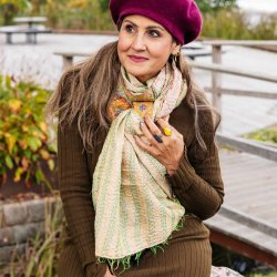 Multicolor Monica kantha scarf size 1x2 mtr