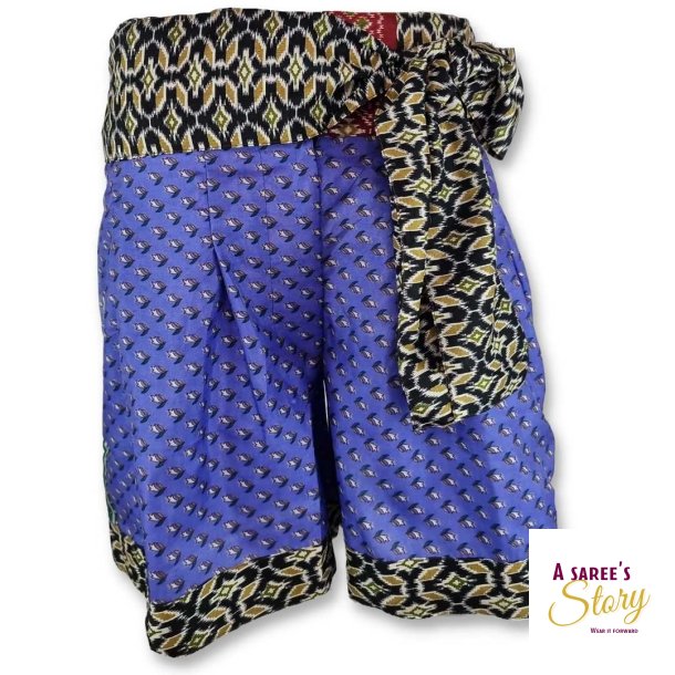 Lilla / grn / sort Paola shorts strrelse S/M 