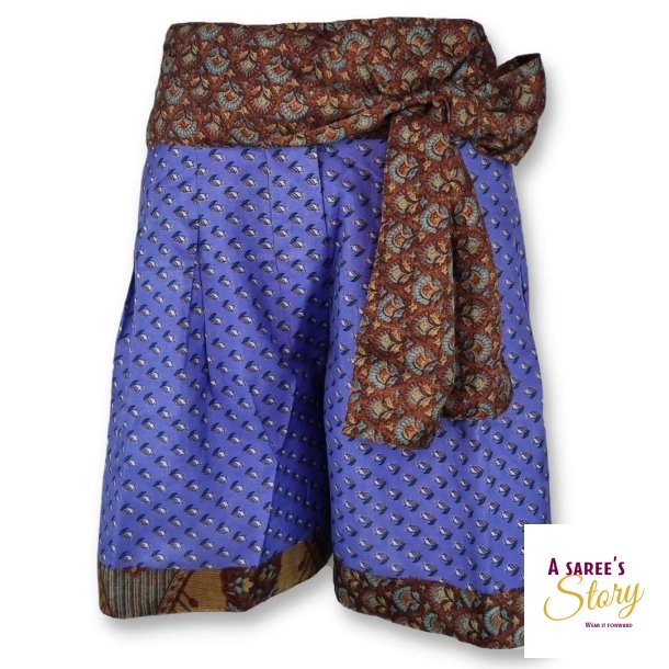 Purple / green / taupe Paola shorts size L/XL 