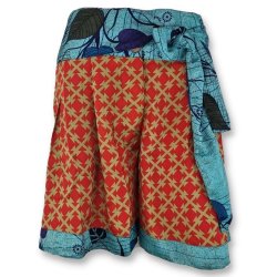 Red / beige / turquoise Paola shorts size L/XL 