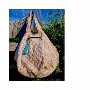 White / orange / grey Popa weekender / tote bag