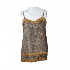 Khaki / nougat /green / yellow  Rosita strap top size S/M 