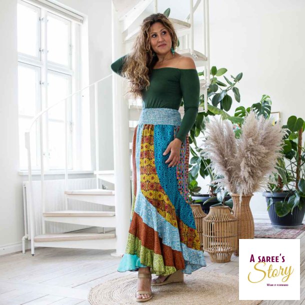 Multicolored  maxi/long Susanne skirt dress OneSize
