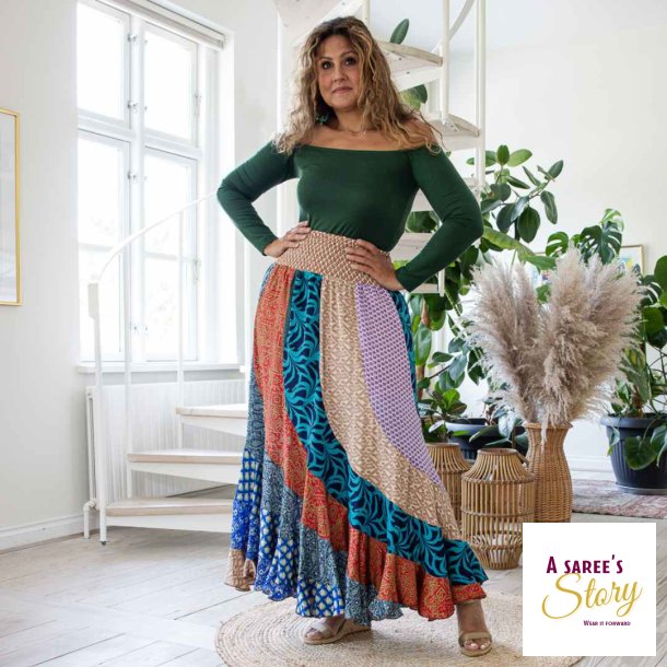 Multicolored  maxi/long Susanne skirt dress OneSize