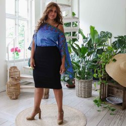 Blue / light blue / magenta YZ Poncho OneSize 