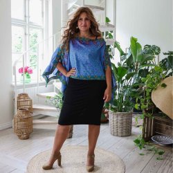 Blue / light blue / magenta YZ Poncho OneSize 