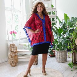 Red / black / blue YZ Poncho OneSize 