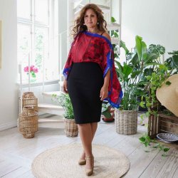 Red / black / blue YZ Poncho OneSize 