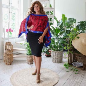 Red / black / blue YZ Poncho OneSize 