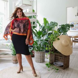 Violet / brown / red YZ Poncho OneSize 